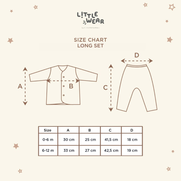 Little Palmerhaus - Little Wear Long Set 16.0 (Setelan Bayi) - Line Boat, 6-12 M