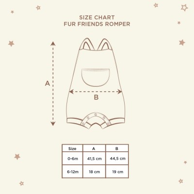 Little Palmerhaus - Jumper Bayi Fur Friends Romper - Marine Blue, 0-6 M