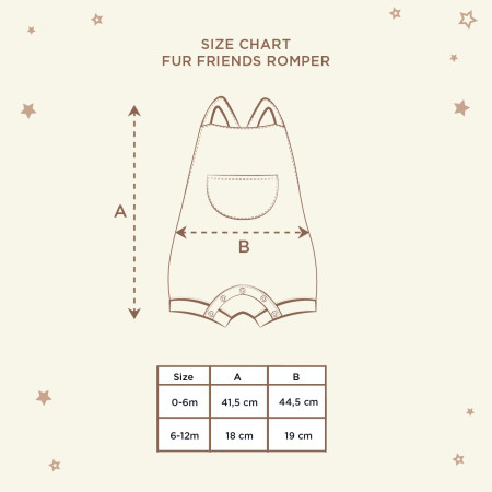 Little Palmerhaus - Jumper Bayi Fur Friends Romper - Marine Blue, 0-6 M