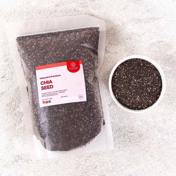 Chia Seed 250 Gr Black Natural Premium Alami Healthy Seed Superfood