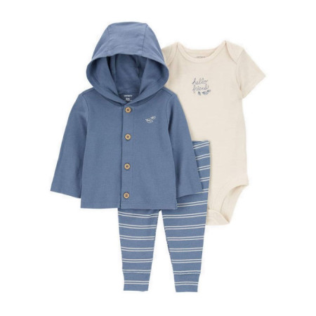 Carter's Baby 3-Piece Little Cardigan Set - CAT1P600210 - Blue, 12M