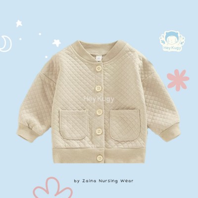 Cardigan Bayi Perempuan / Jaket Anak Balita Cewek Newborn - Broken White, M