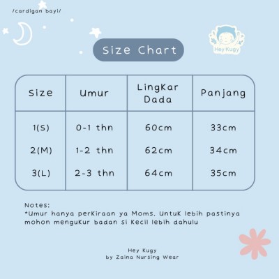 Cardigan Bayi Perempuan / Jaket Anak Balita Cewek Newborn - Broken White, M