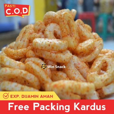 Termurah SNACK MAKANAN RINGAN Ring Pedas cemilan enak 125 gr