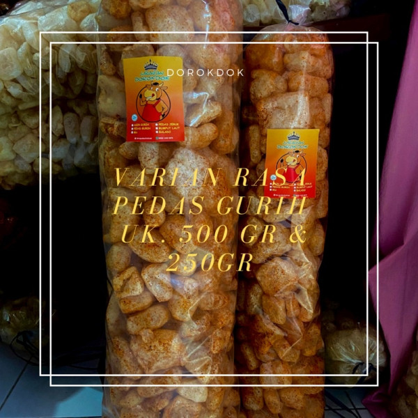 DOROKDOK GULING/KERUPUK KULIT SAPI PEDAS GURIH 250GR