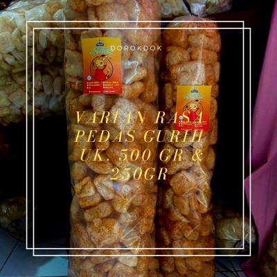 DOROKDOK GULING/KERUPUK KULIT SAPI PEDAS GURIH 500GR