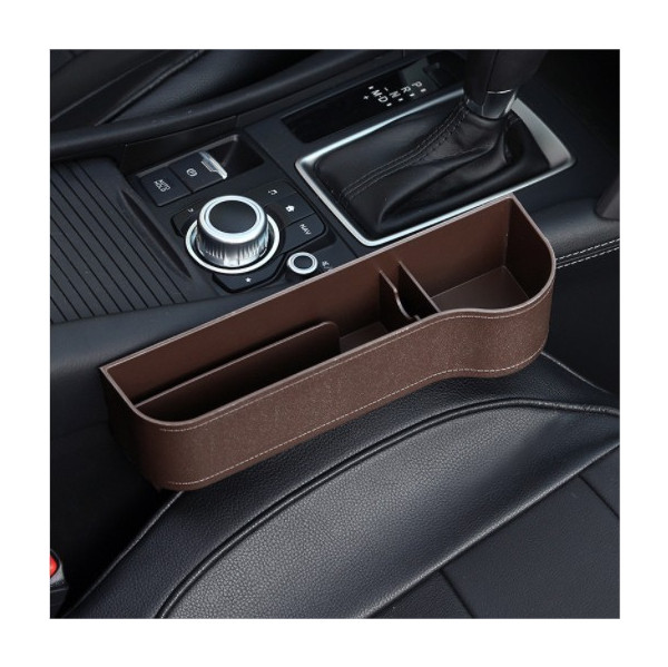 Car Seat Organizer Storage Box Tempat Hp Botol Kursi Depan Mobil - Coffee, Kiri