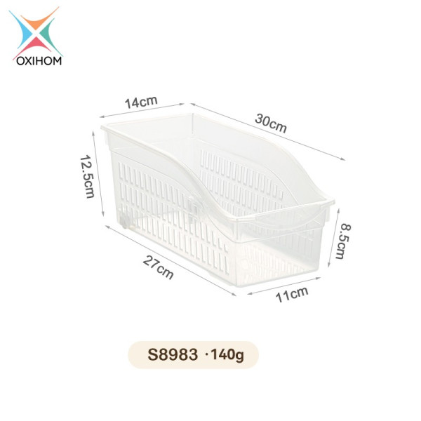 Oxihom Keranjang Serbaguna Roda Peralatan Dapur Storage Box Organizer - S8983 Transpran
