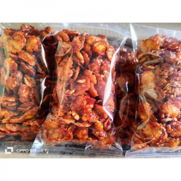 Emping Melinjo Pedas Manis Snack jajan Kiloan 250 gram