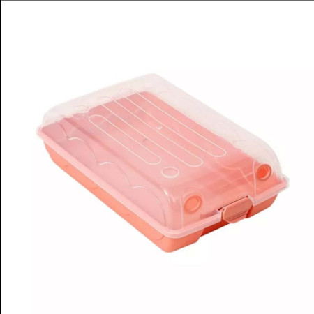 Kotak Sepatu Shoe Box Plastik Transparan Box Sepatu Shoe Storage Box - Pink, Small