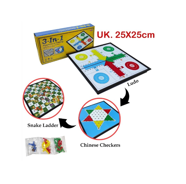 Ludo, Ular Tangga, Halma Magnet 3 in 1