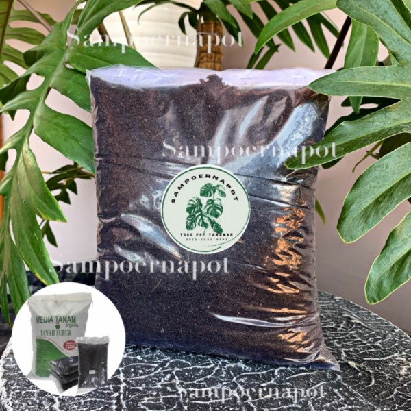 Media tanam organik tanah subur siap pakai repack 1 kg
