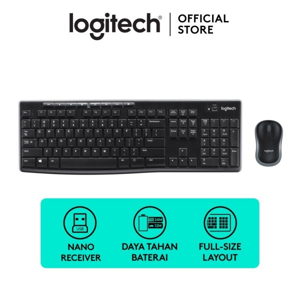 LOGITECH COMBO MK270 WIRELESS KEYBOARD MOUSE