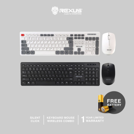 Rexus Keyboard Mouse Wireless KM8 Combo