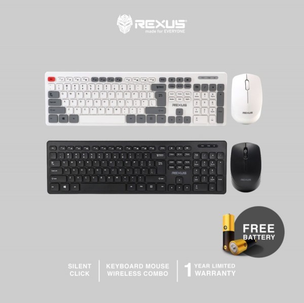 Rexus Keyboard Mouse Wireless KM8 Combo