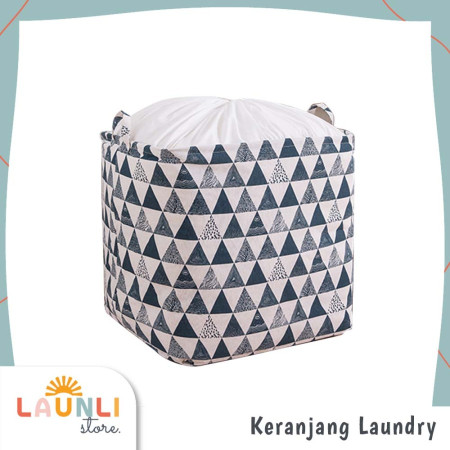 Keranjang Laundry Baju Kotor Serut Tempat Penyimpanan Bad Cover Jumbo - Random