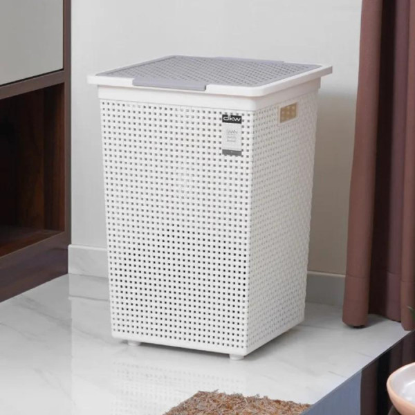 Laundry Basket Keranjang Baju Kotor Plastik Saan - Krem