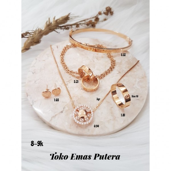 Jewelry Set (Perhiasan model set) Emas asli