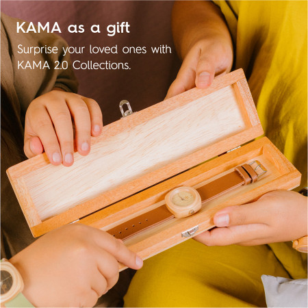 Kama Watch 2.0 Jam Tangan Kayu Maple Dial Putih