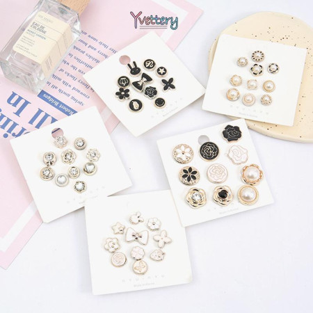 Bros Pin Wanita Model Invisible Tanpa Kancing Dapat Dilepas Untuk Pakaian Sweater Mini Pin Baju Pin Aksesoris