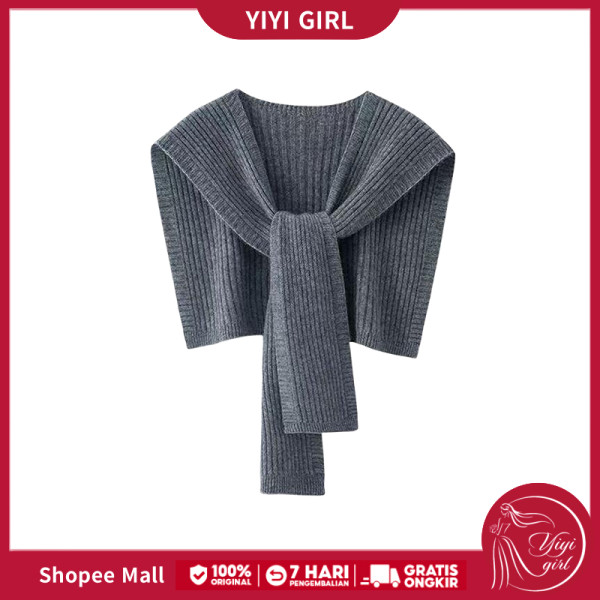 YIYI GIRL Scarf Rajut Wanita Polos Import Syal Korea