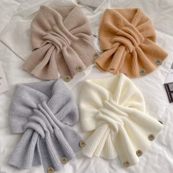 Syal Rajut Wanita Gaya Mewah Outfir Korean Style Bisa Untuk Semua Musim Dan Berbagai Acara