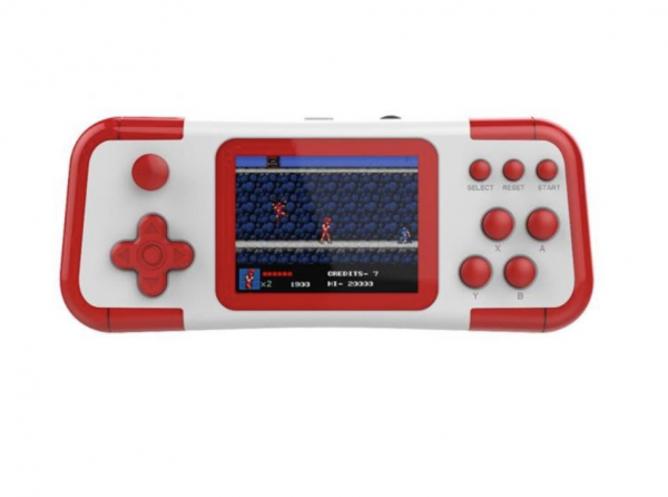 A12 Gameboy 3 Inch TFT Layar Warna Konsol Game Built-in 666 Games - Red-1 Player