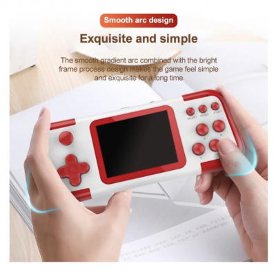 A12 Gameboy 3 Inch TFT Layar Warna Konsol Game Built-in 666 Games - Red-1 Player