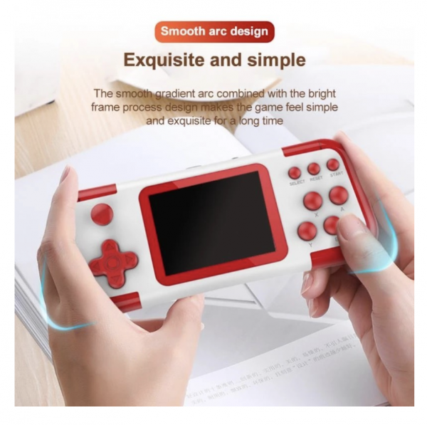 A12 Gameboy 3 Inch TFT Layar Warna Konsol Game Built-in 666 Games - Red-1 Player