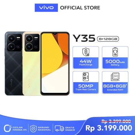 vivo Y35 (8/128) - RAM 8GB+8GB Extended, 44W FlashCharge+