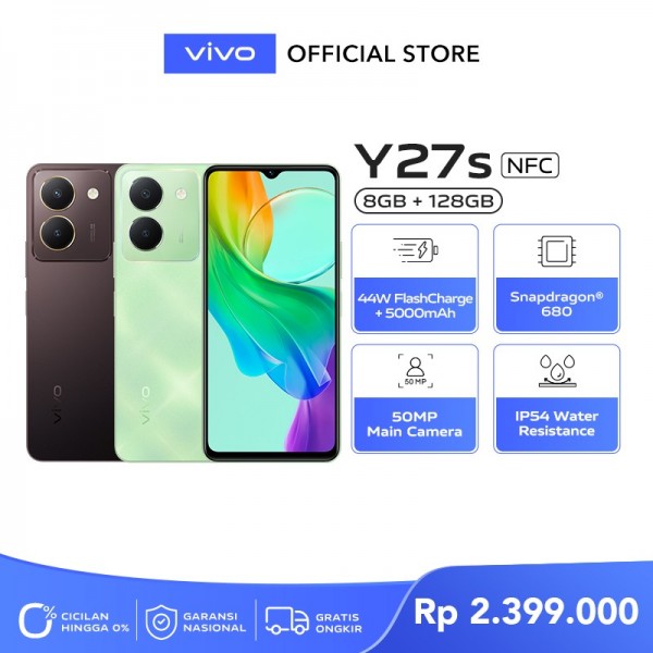 vivo Y27s (8/128) - 50MP Camera, 44WFlashCharge, Snapdragon 680, IP54