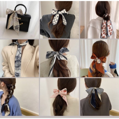 PREMIUM Multi fungsi Korea Silk Scarf Satin Syal/Bandana Korea Fashion/Ikat Rambut Korea Scarf Leher