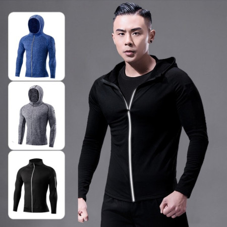 Fitness Sport Running Jacket Men Gym Clothing Hoodies Male Sportswear