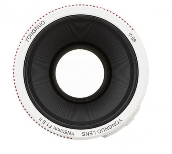 LENSA YONGNUO YN 50MM F1.8 MARK II PAKET BONUS / LENSA FIX YN 50MM - WHITE, PAKET STANDARD