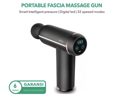 Zola Fascia Massage Gun Fascial Gun Massage Pijat Otot Muscle Electric - Black