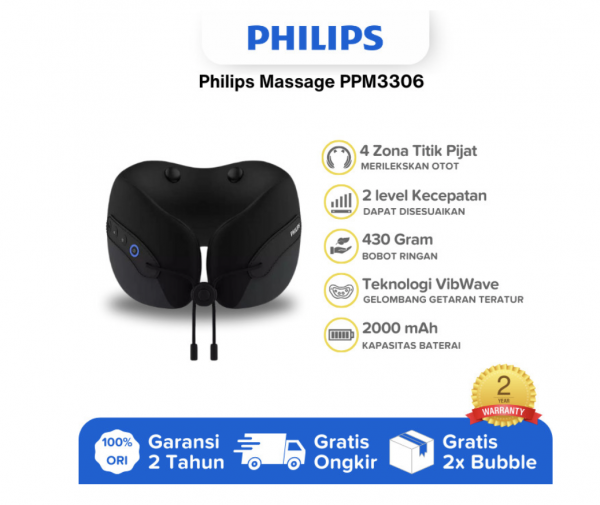 Alat Pijat Leher Elektrik Philips Massage PPM3306 Phillips Massager