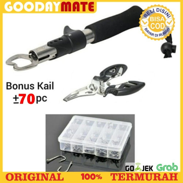 Alat Penjepit Bibir Ikan plus Tang Kail Pancing Gripper Tool