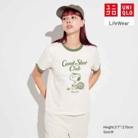 Uniqlo UT Peanuts Lengan Pendek 18 - 01 OFF WHITE