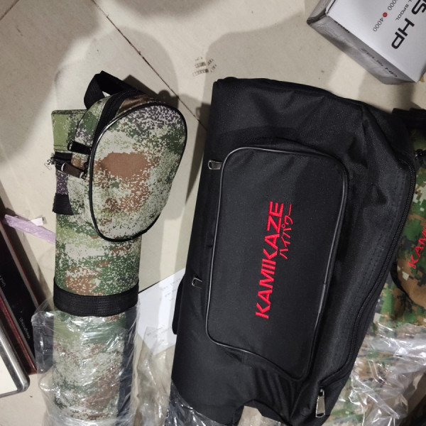 tas pancing joran tabung kamikaze hijau ungu 063