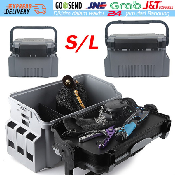 Kotak Pancing Fishing Tackle Box Pancing Seat Box Alat Pancing - S