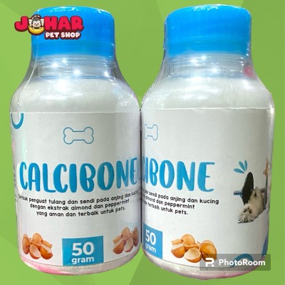Calcibone 50 gr calcium kalsium anjing kucing penguat tulang sendi