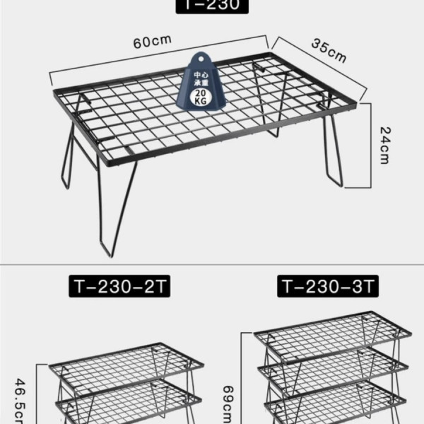 CAMPINGMOON Meja Lipat Portabel Serbaguna Camping - Tas CoolCamp