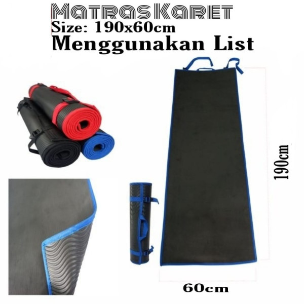 Matras Karet 190x60cm / Matras Camping / Menggunakan List - List Multiwarna