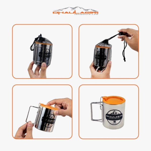 Insulated Mug Dhaulagiri Gelas Stainless Outdoor Camping Double Wall