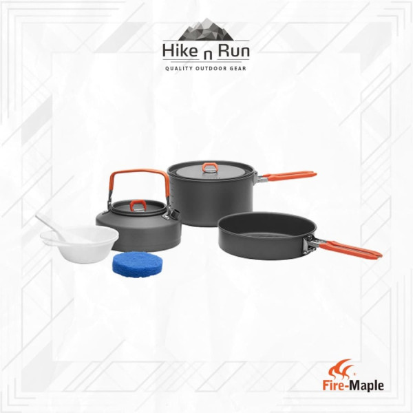 Fire Maple Feast-2 Camping Cookware Pot Sets - Orange