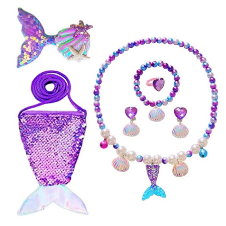 Set Accessories Mermaid Aksesoris Rambut Anak-Anak - PURPLE