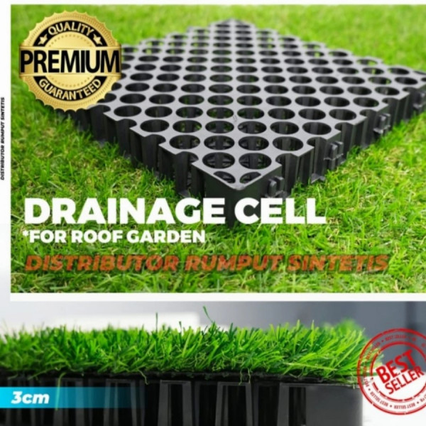 PABRIK DRAINASE CELL - RESAPAN ALAS PELAPIS RUMPUT SINTETIS MURAH