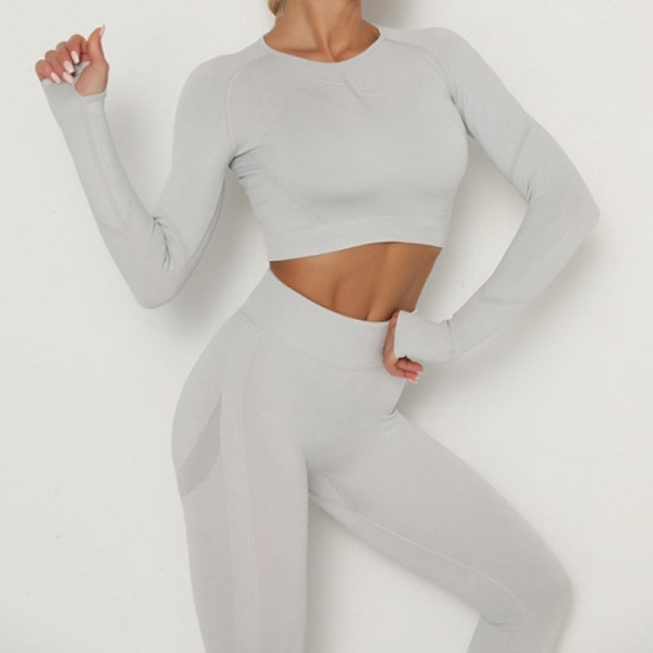 Women Sport Suit Yoga Clothing Set Workout Gym Long Sleeve