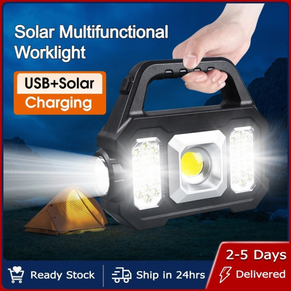 Lampu Camping Led Solar Emergency Worklight / Lampu Kerja COB Outdoor