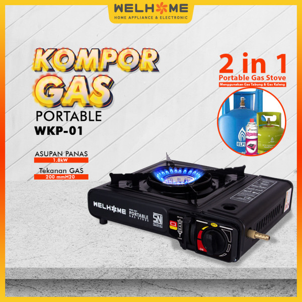 Kompor Gas Portable Welhome Camping 2 in1 WKP-001